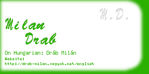 milan drab business card